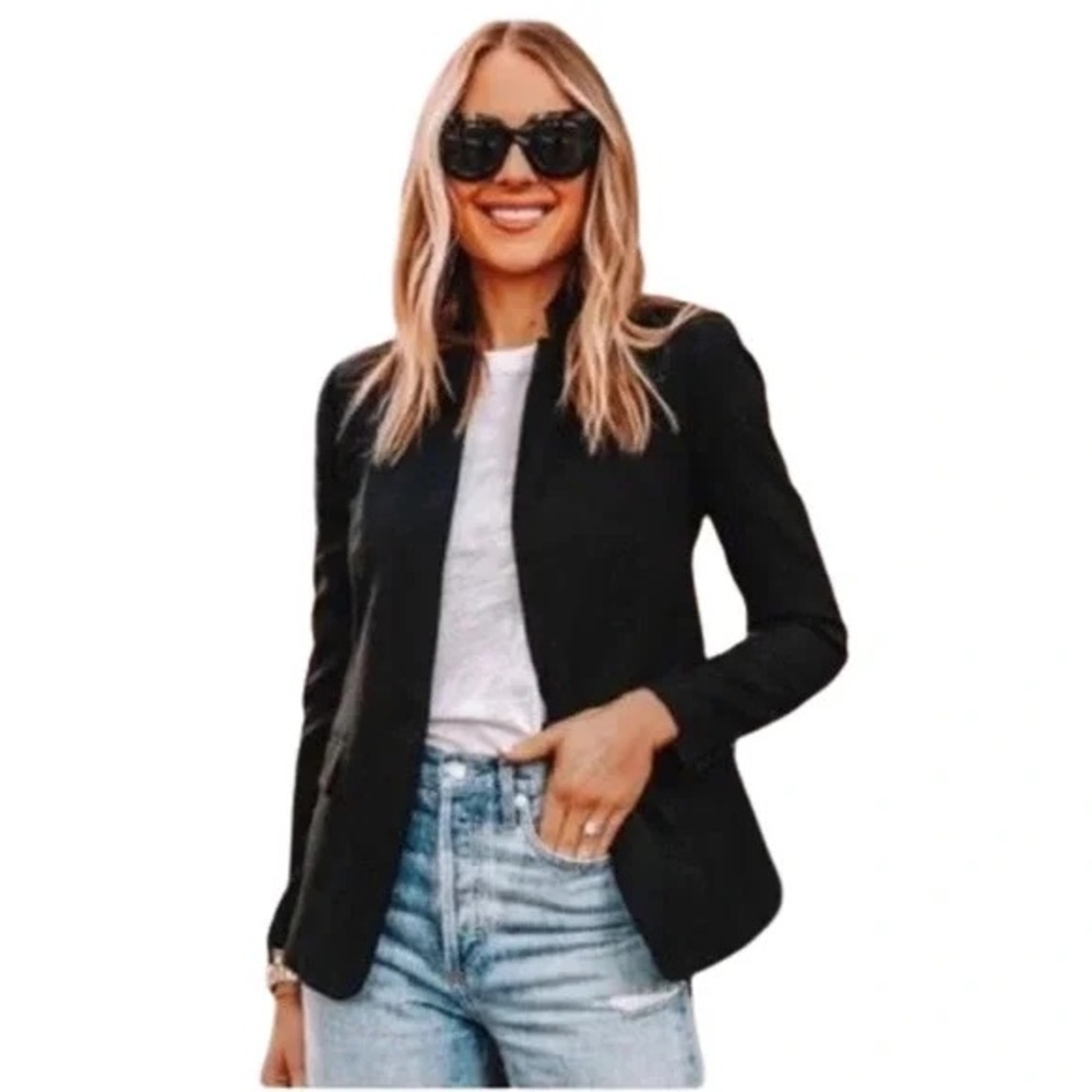 J. Crew Navy Puff Sleeve Blazer sz 4